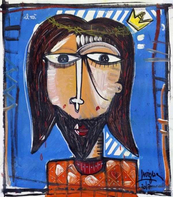 ritratto di Cristo-quadro dipinto a mano originale