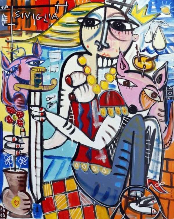 quadro-moderno-donna-nuda-che-ride-olio-su-tela-na-risata