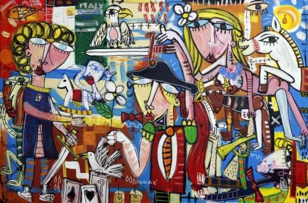 QUADRO MODERNO GRANDE SALIR 100X150 CM ALESSANDRO SIVIGLIA QUADRI VENDITA ROMA