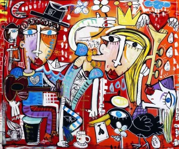 Sogni vivaci, dipinto olio su tela, quadri unici dell'artista Alessandro Siviglia, pittore italiano Famoso