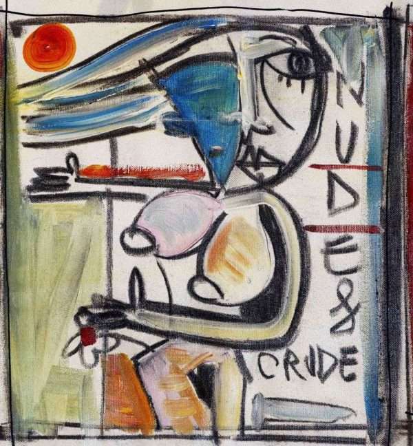 94x33_nude e crude_dipinto moderno con donne nude