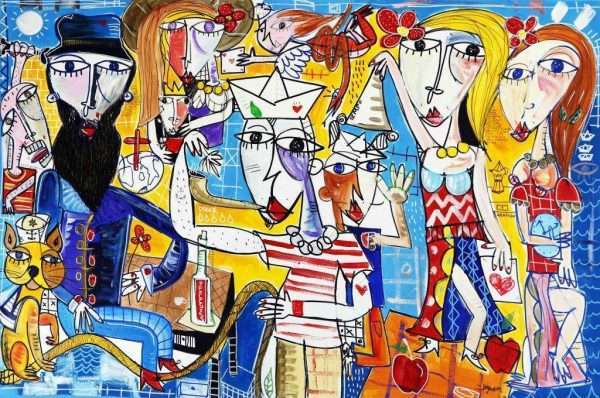 quadro moderno i marinai