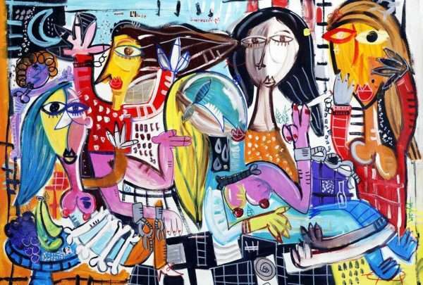 quadro moderno donne libere, quadro sulla violenza, femminicidio