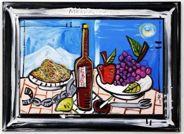 Quadro moderno con cornice colorata
