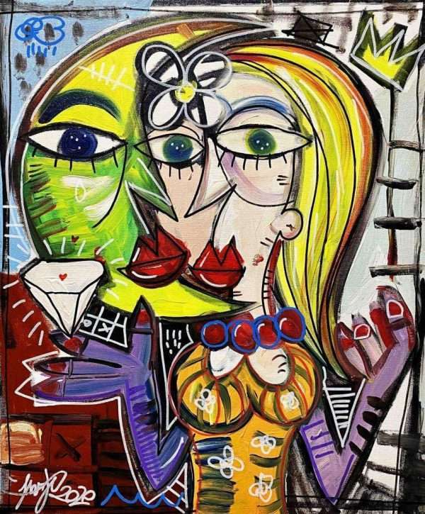 Quadro la giovane ricchezza con fanciulla e luna
