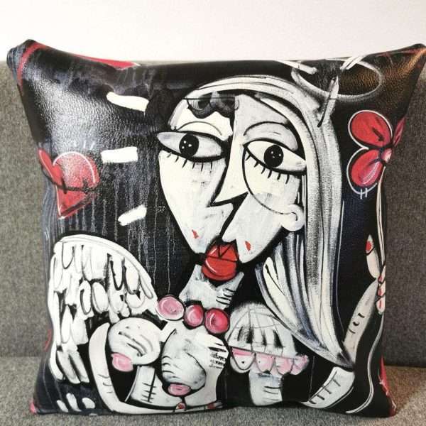 cuscino in ecopelle 40x40cm bellissimo accessorio per il divano o il letto