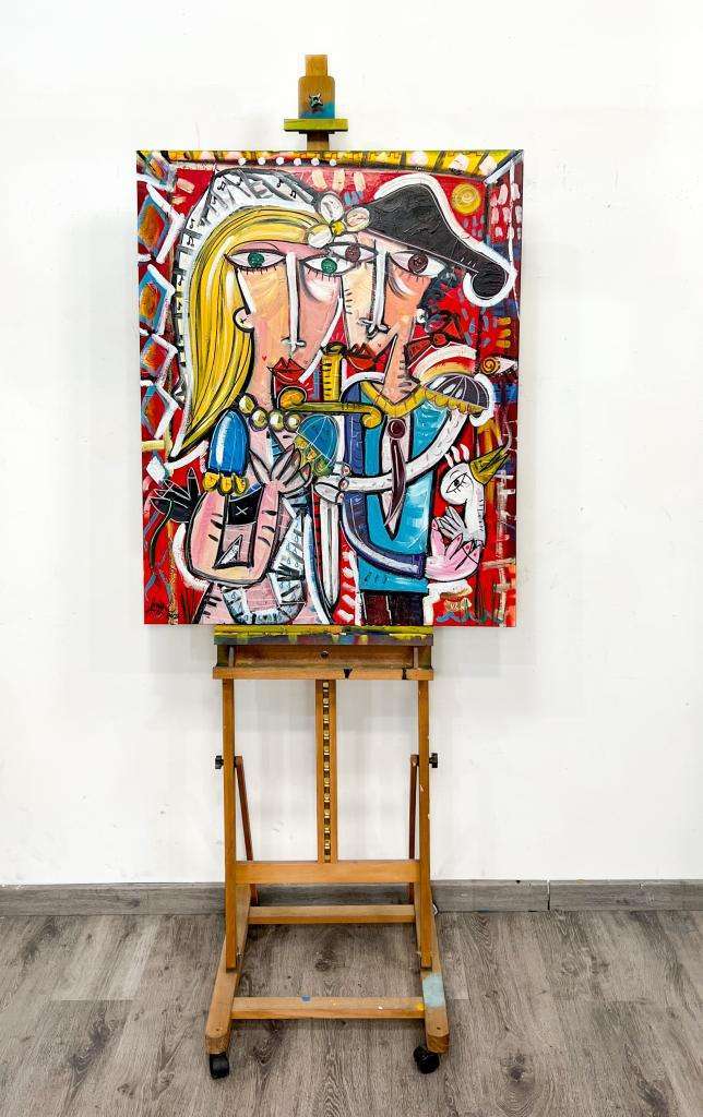 quadro moderno romantico con fondo rosso per arredamento soggiorno quadro moderno romantico con fondo rosso per arredamento soggiorno