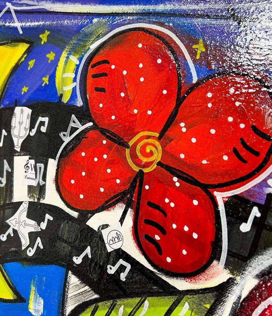 quadro con fiore rosso quadro allegro per arredare casa quadro con fiore rosso quadro allegro per arredare casa