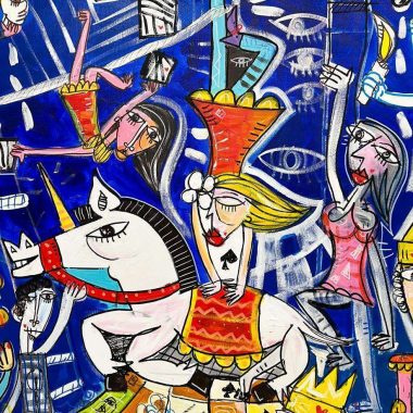 quadro moderno con scena di circo