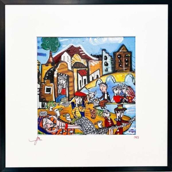 Quadro moderno paesaggio spiaggia di Ischia