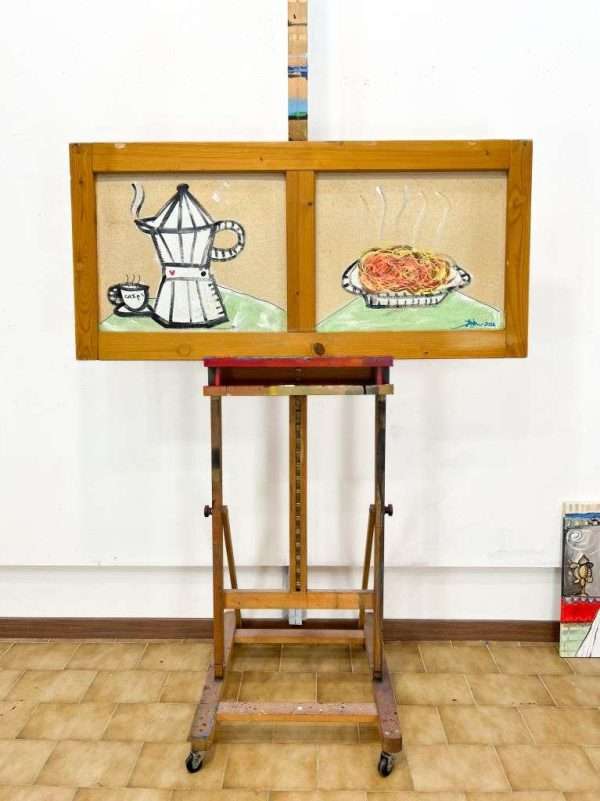 Quadro dipinto la cucina per arredare ristoranti