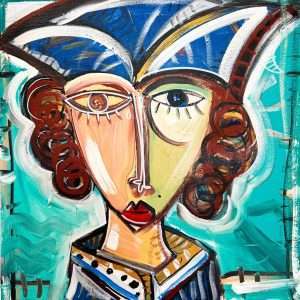 Quadro moderno 45x45 La Maschera Veneziana