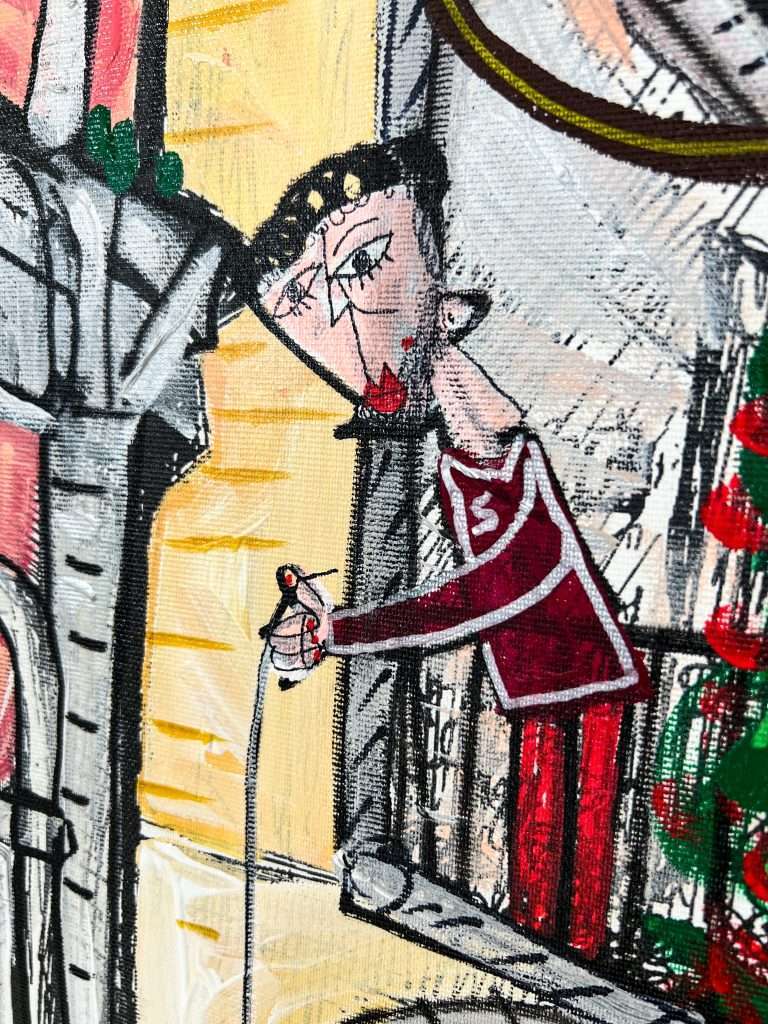 quadro su Salerno con tifosi Salernitana quadro su Salerno con tifosi Salernitana