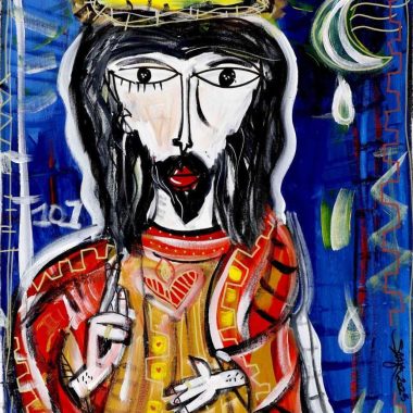 Ritratto in stile moderno Cristo de la Buena Muerte 68x58 cm