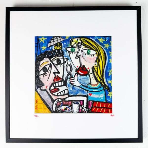 Quadro moderno ritratto dentista donna, arredamento studio dentistico