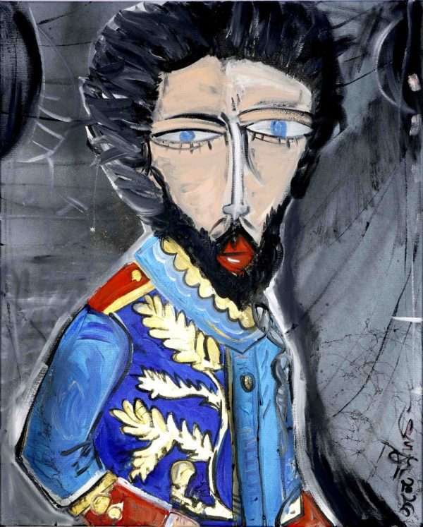 Quadro moderno ritratto Il Generale 67x54