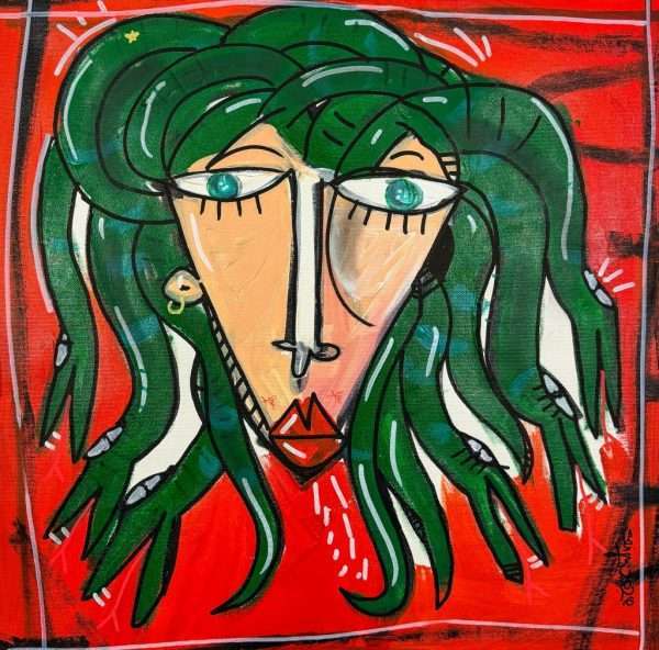 Dipinto moderno Medusa